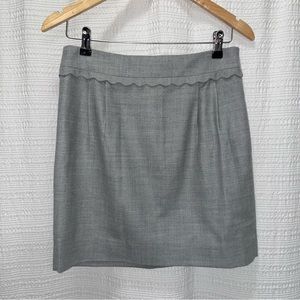 Grey scallop detail skirt